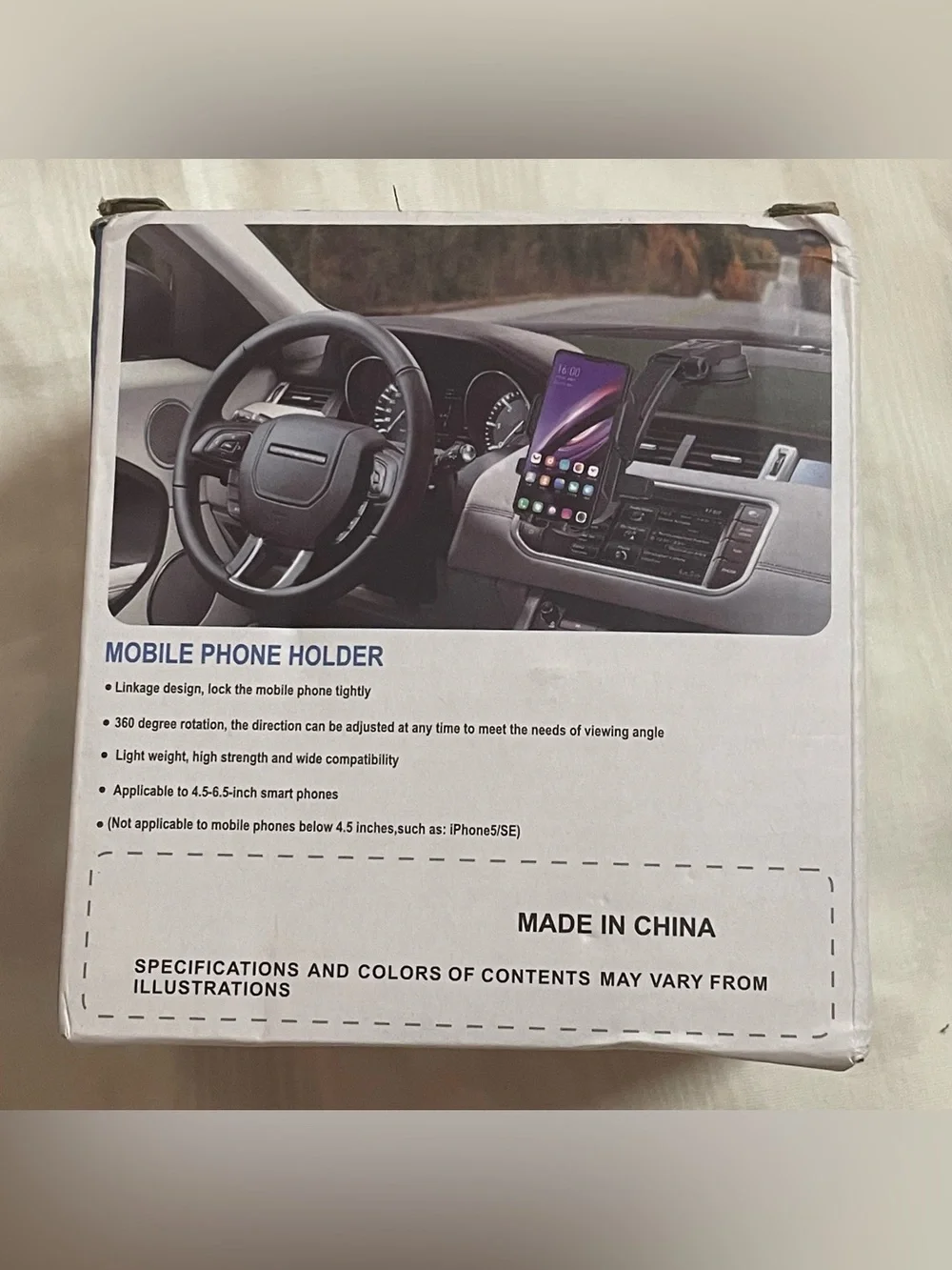 Mobile Phone Holder with Waterfall Suction Cup Car Holder